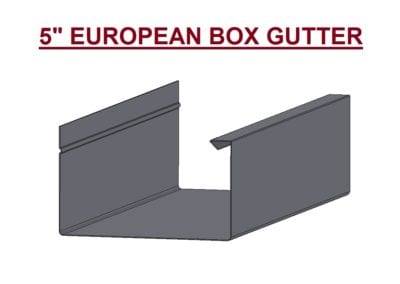5IN EUROPEAN BOX GUTTER - 3D